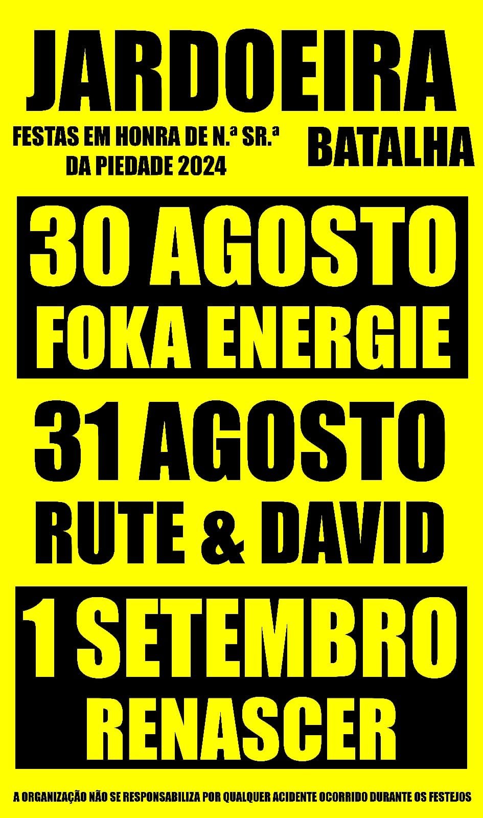 Cartaz Festas em Honra de Nossa Senhora da Piedade 2024 - Batalha