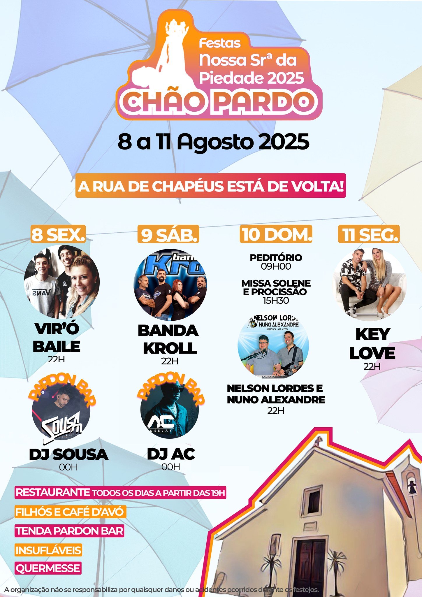 Cartaz Festas em Honra de Nossa Senhora da Piedade 2025 - Chão Pardo