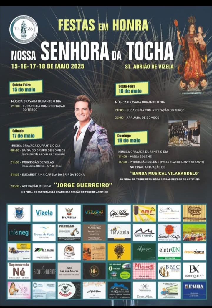 Cartaz Festas em Honra de Nossa Senhora da Tocha 2025 - Vizela