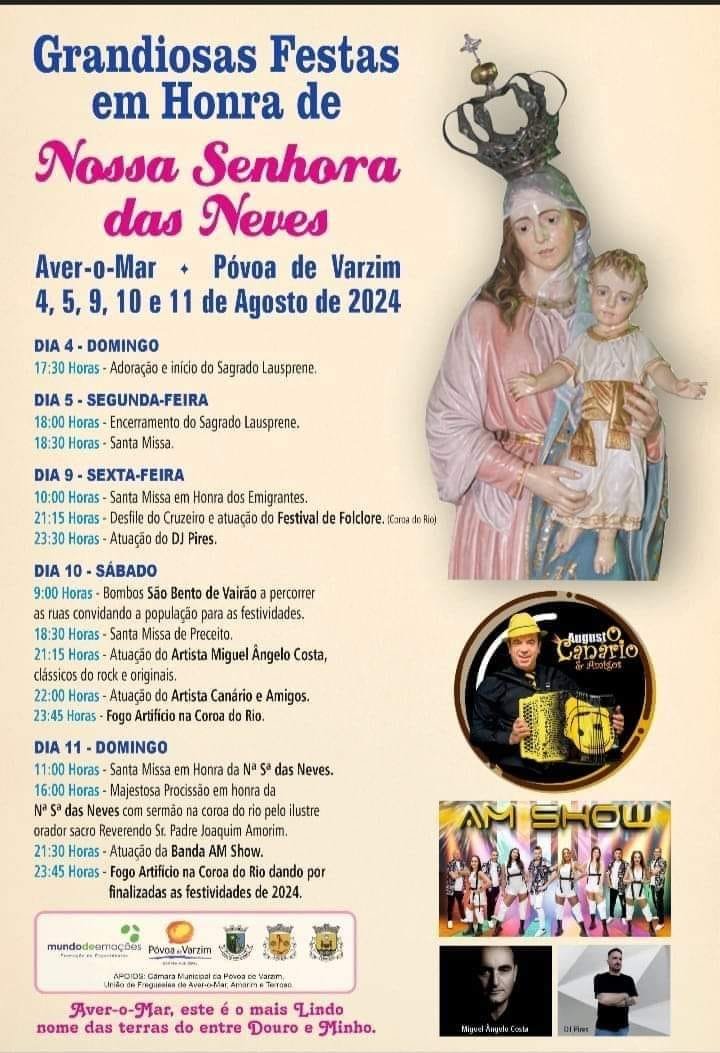 Festas em Honra de Nossa Senhora das Neves 2024 - Aver-o-Mar