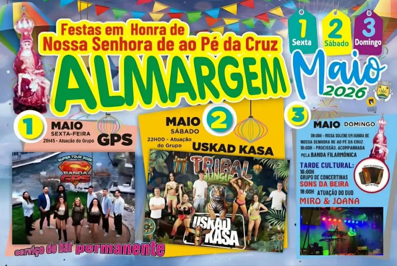 Cartaz Festas em honra de Nossa Senhora de ao Pé da Cruz 2026 - Almargem
