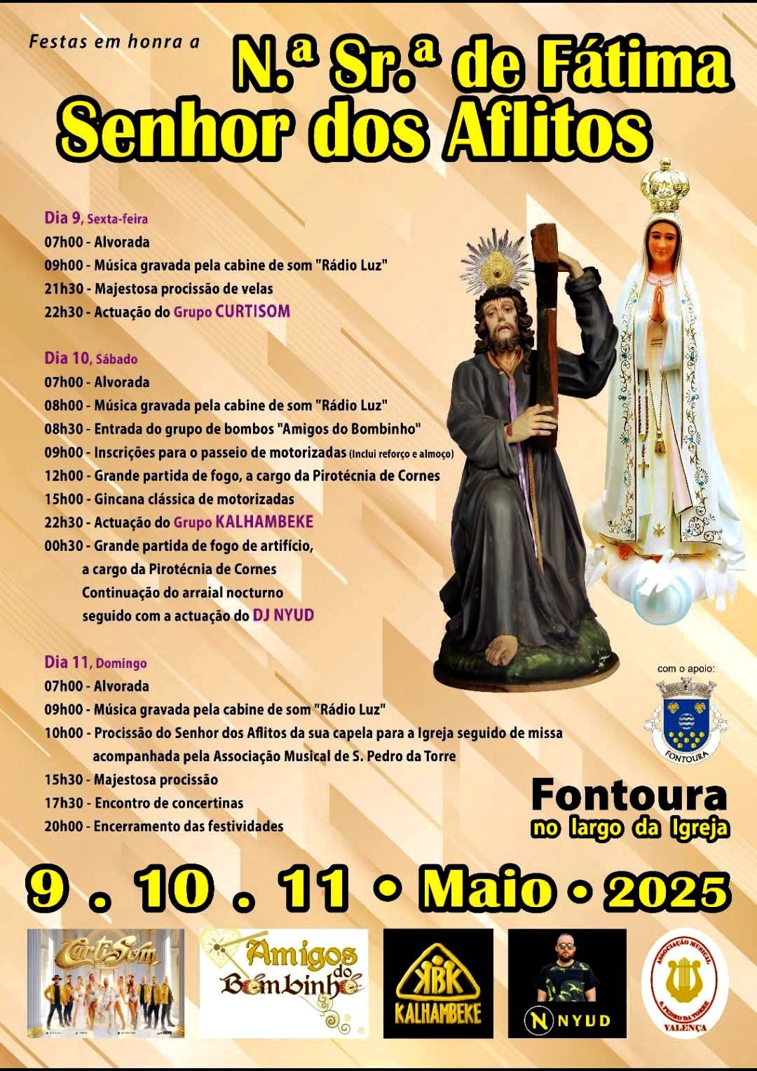 Cartaz Festas em Honra de Nossa Senhora de Fátima 2025 - Fontoura