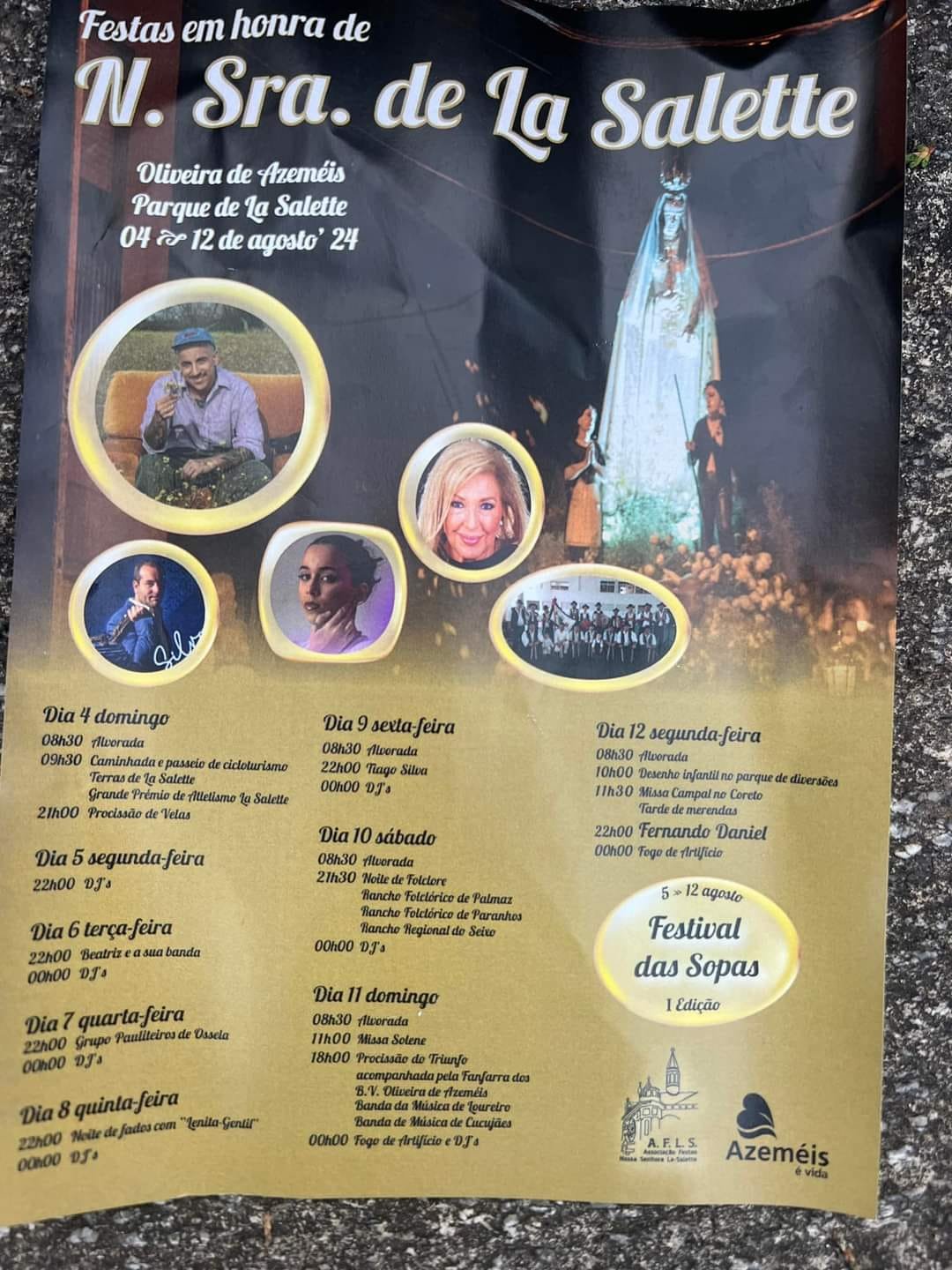 Cartaz Festas em Honra de Nossa Senhora de La Salette 2024 - Oliveira de Azeméis
