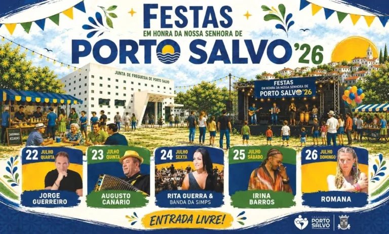 Cartaz Festas em honra de Nossa Senhora de Porto Salvo 2026 - Porto Salvo