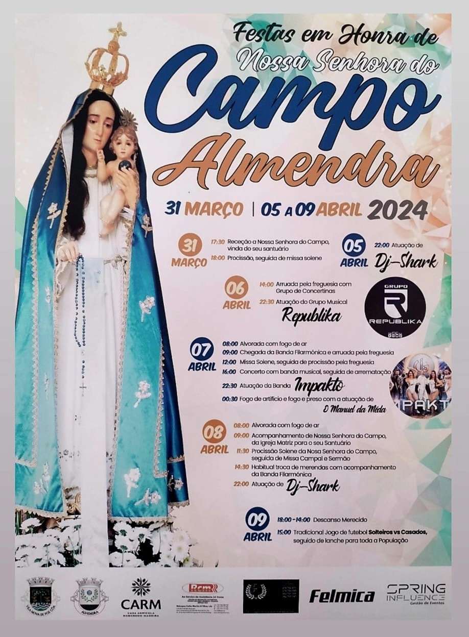 Cartaz Festas em Honra de Nossa Senhora do Campo 2024 - Almendra