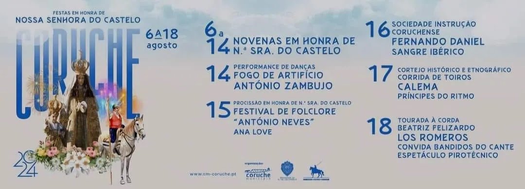 Cartaz Festas em Honra de Nossa Senhora do Castelo 2024 - Coruche
