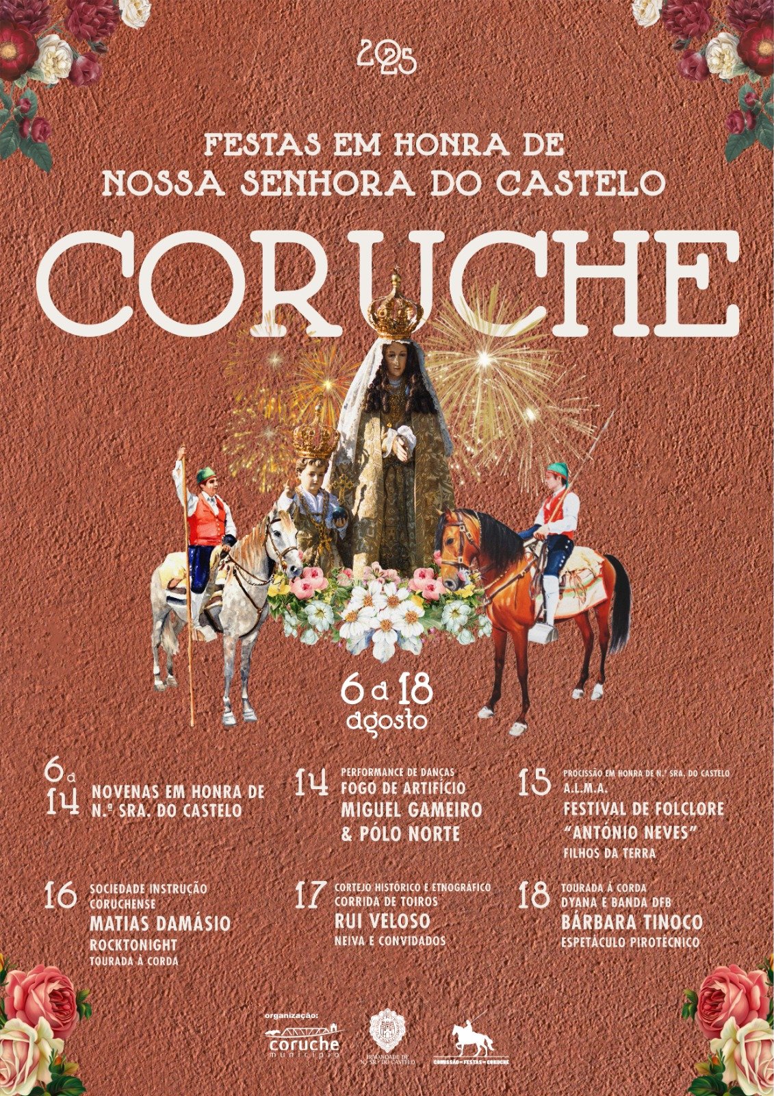 Cartaz Festas em Honra de Nossa Senhora do Castelo 2025 - Coruche
