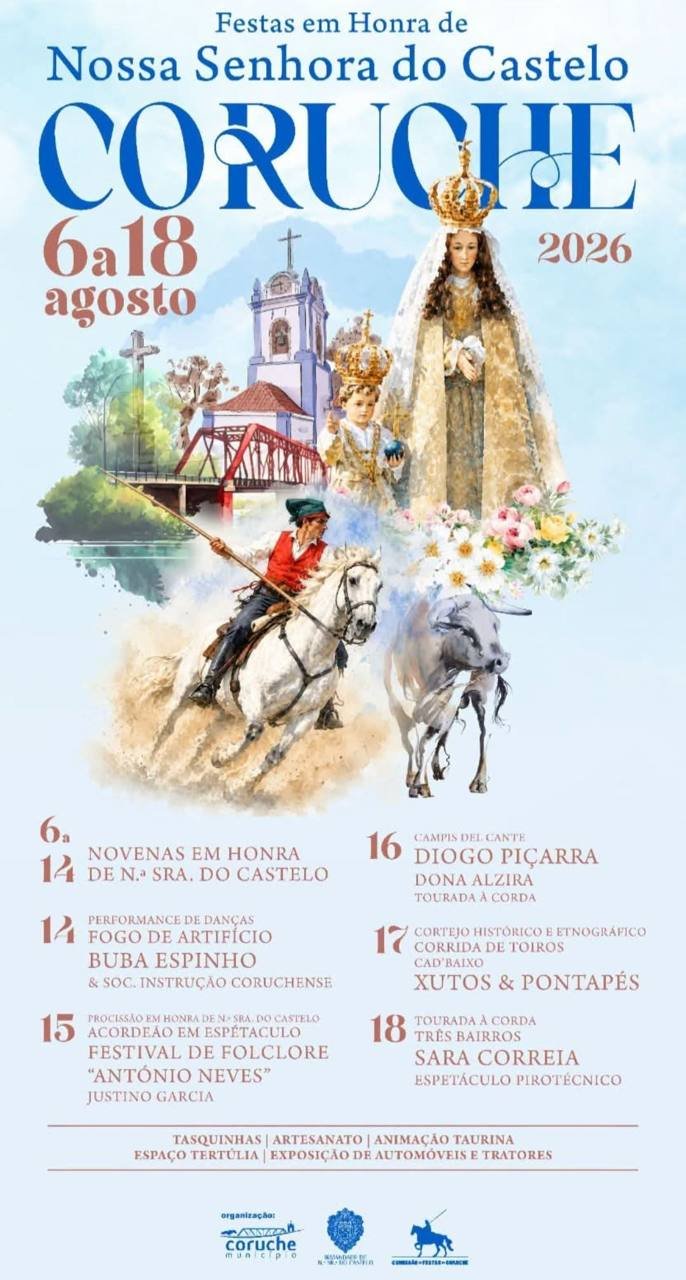Cartaz Festas em honra de Nossa Senhora do Castelo 2026 - Coruche