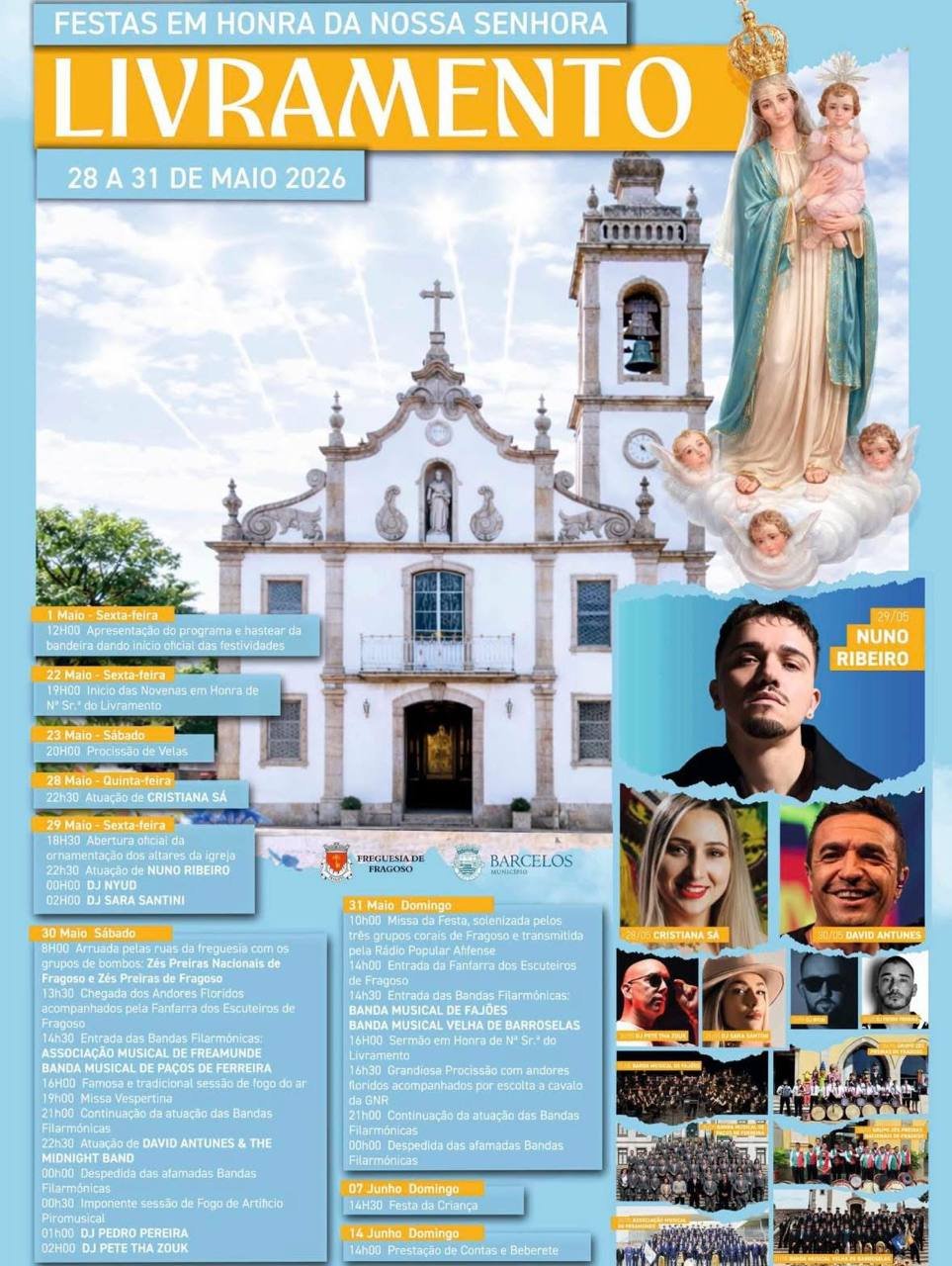 Cartaz Festas em honra de Nossa Senhora do Livramento 2026 - Fragoso