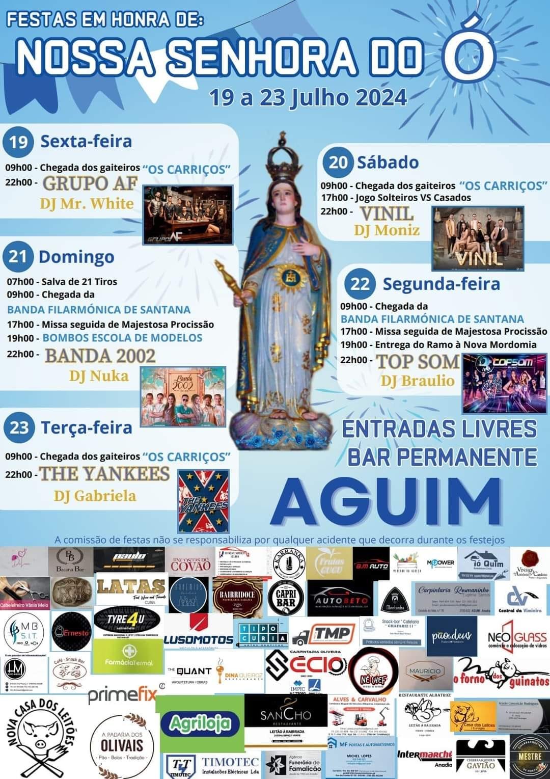 Cartaz Festas em Honra de Nossa Senhora do Ó 2024 - Aguim