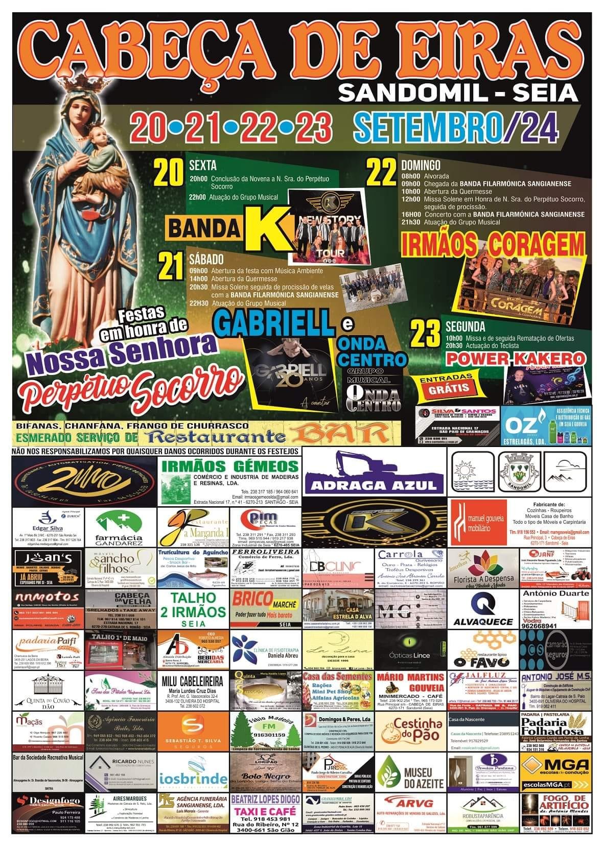 Cartaz Festas em Honra de Nossa Senhora do Perpetuo Socorro 2024 - Seia