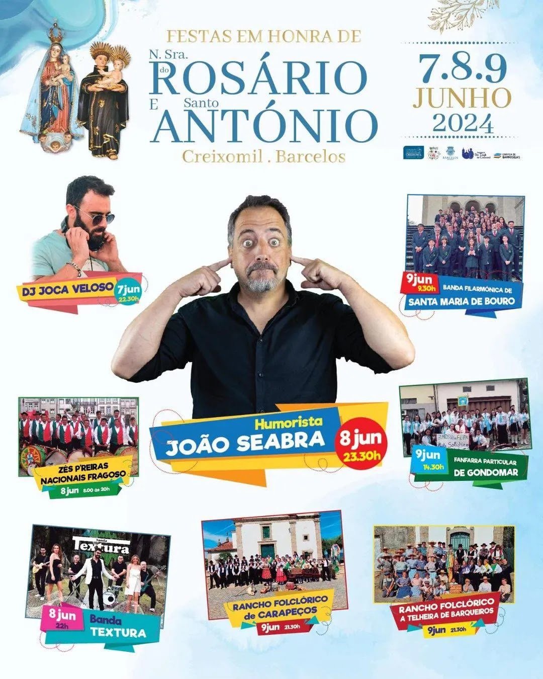 Cartaz Festas em honra de Nossa Senhora do Rosário 2024 - Barcelos
