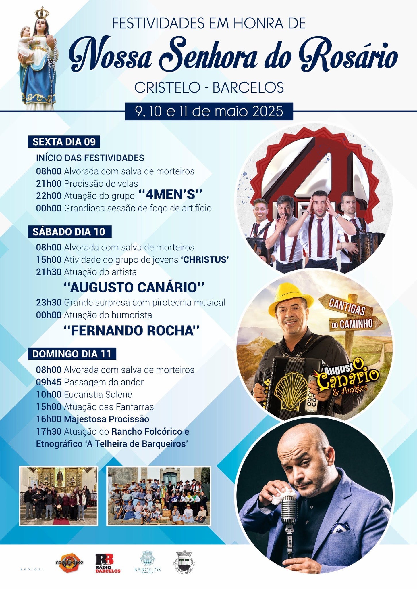 Cartaz Festas em Honra de Nossa Senhora do Rosário 2025 - Barcelos