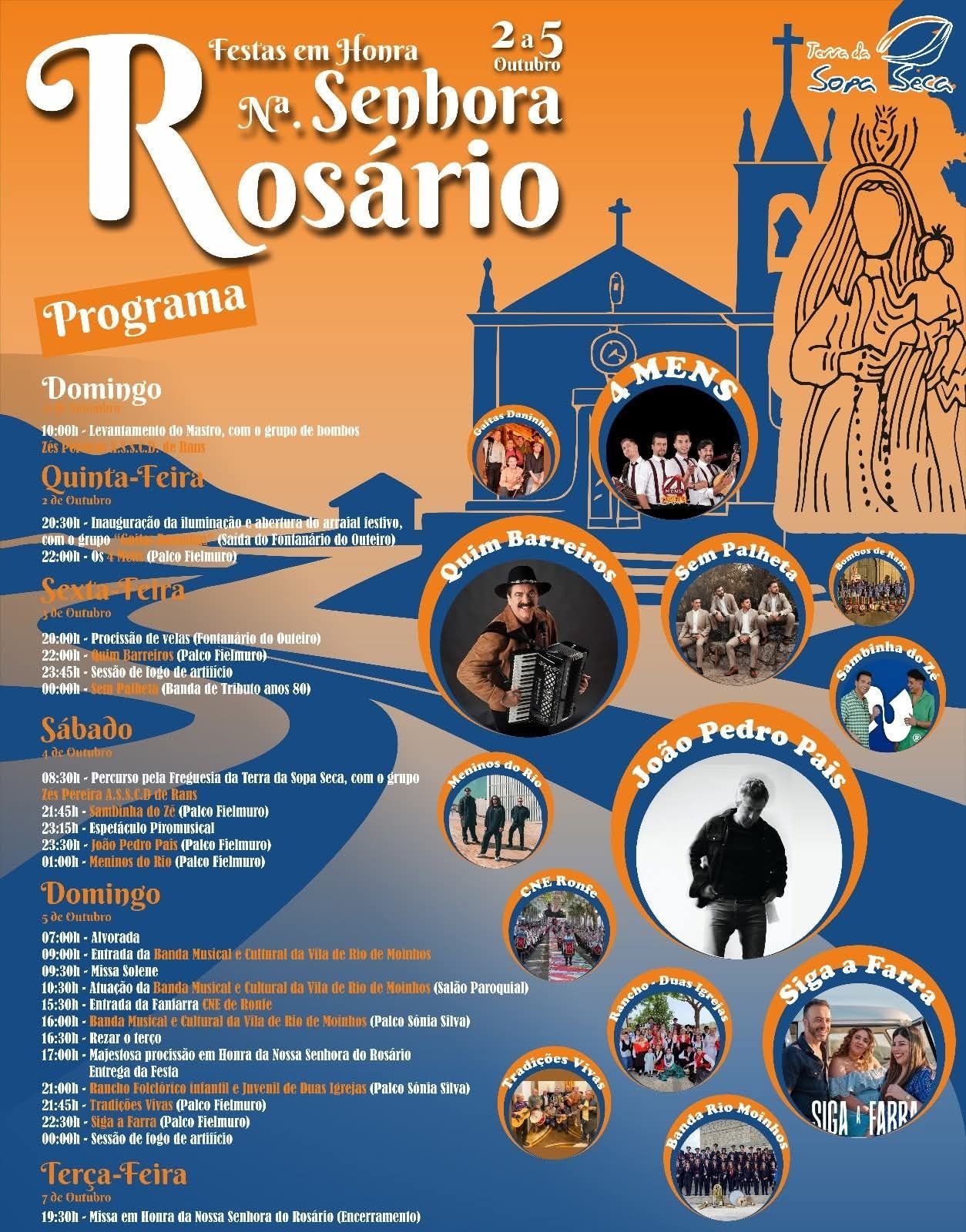 Cartaz Festas em Honra de Nossa Senhora do Rosário 2025 - Penafiel