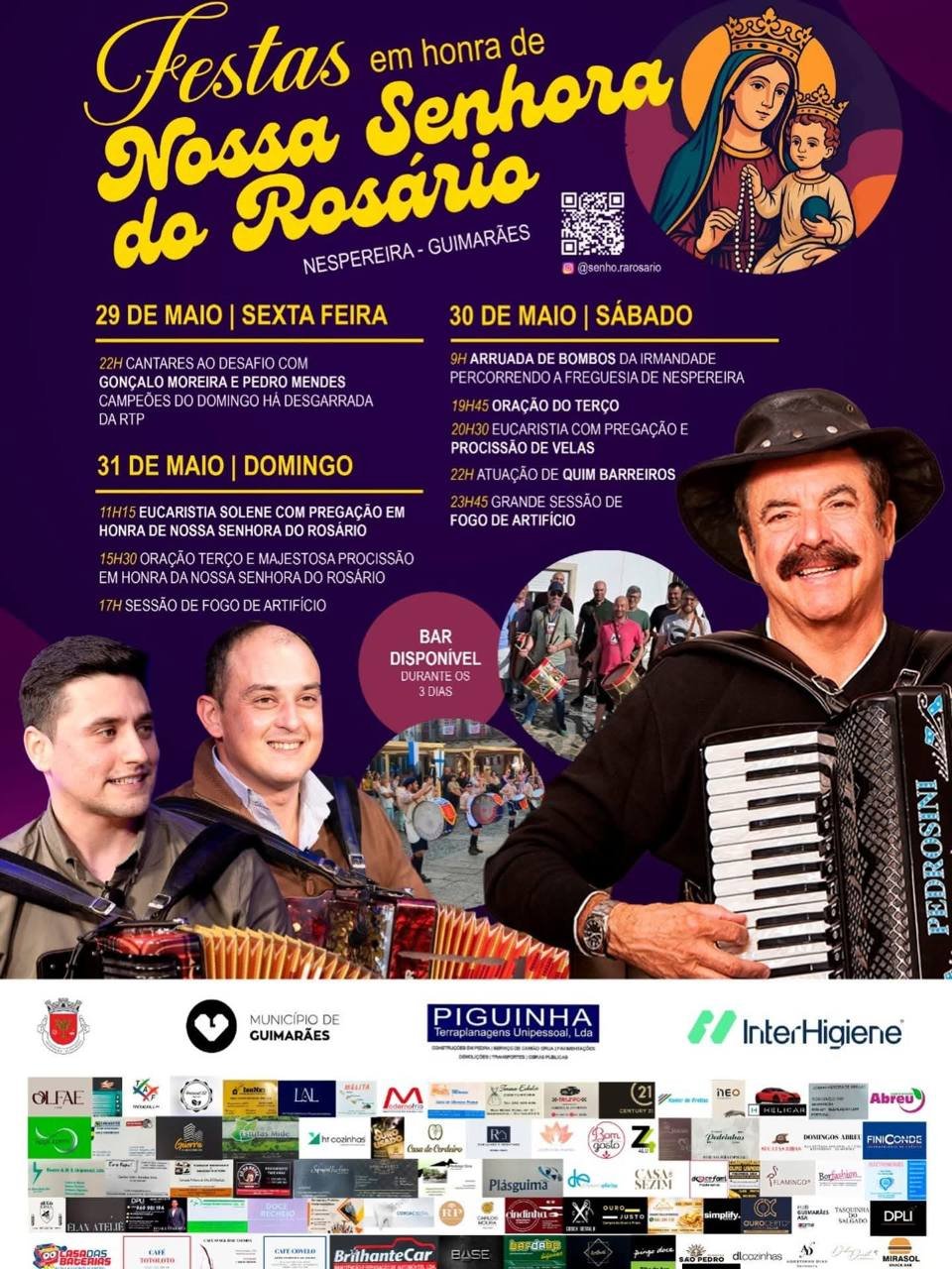 Cartaz Festas em honra de Nossa Senhora do Rosário 2026 - Nespereira