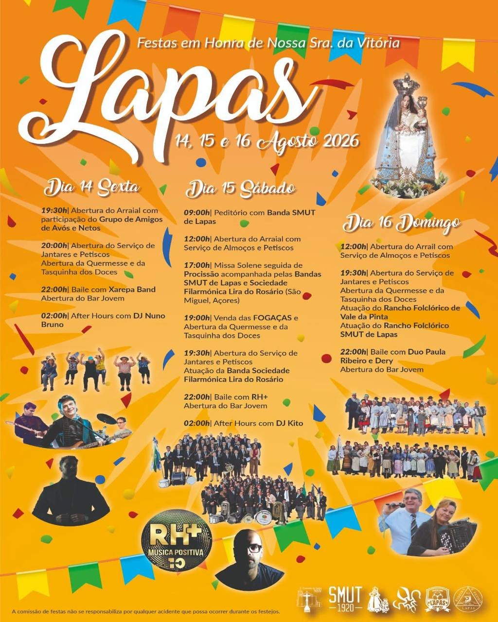Cartaz Festas em Honra de Nossa Sra. da Vitória 2026 - Lapas