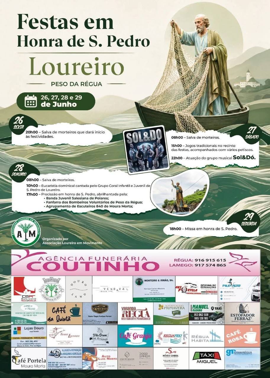 Cartaz Festas em honra de S. Pedro 2026 - Loureiro