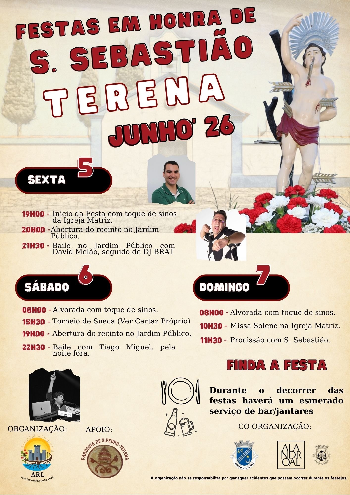 Cartaz Festas em Honra de S. Sebastião 2026 - Terena