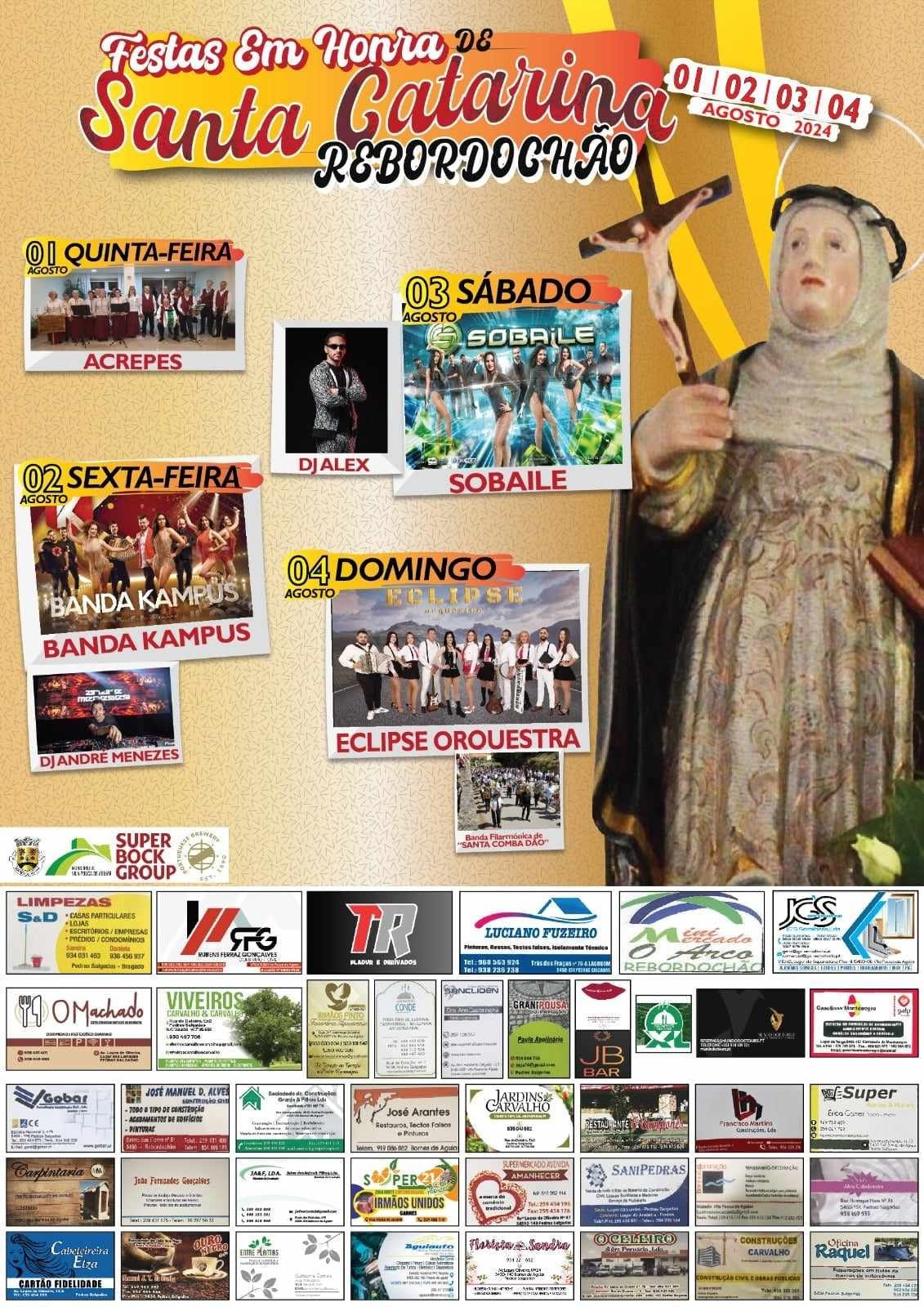 Cartaz Festas em honra de Santa Catarina 2024 - Rebordochão