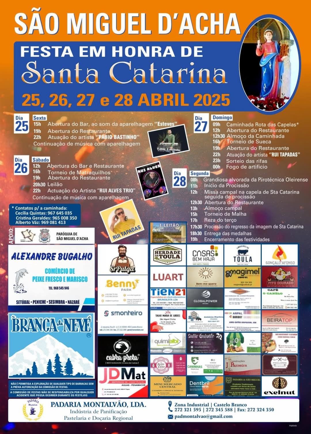 Cartaz Festas em Honra de Santa Catarina 2025 - São Miguel de Acha