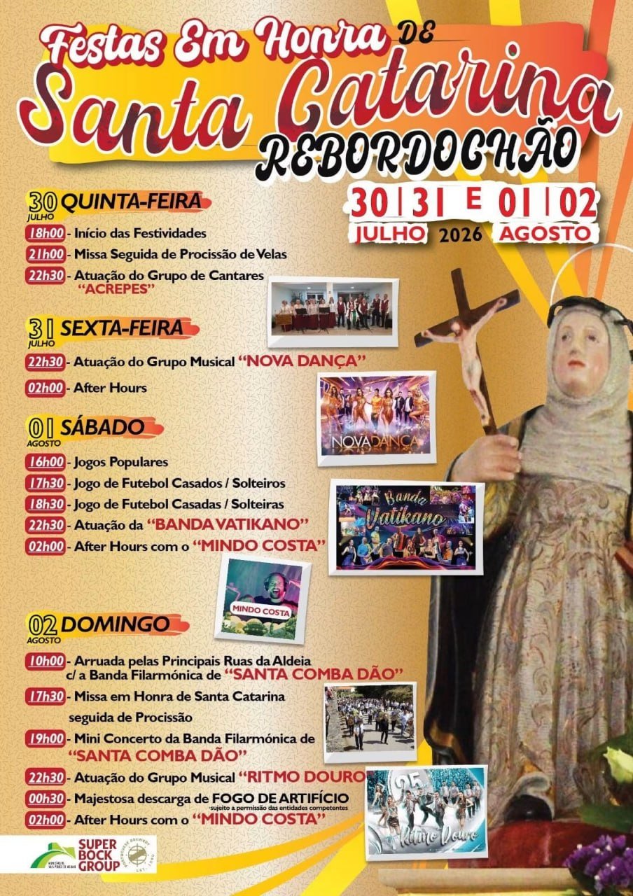 Cartaz Festas em honra de Santa Catarina 2026 - Rebordochão