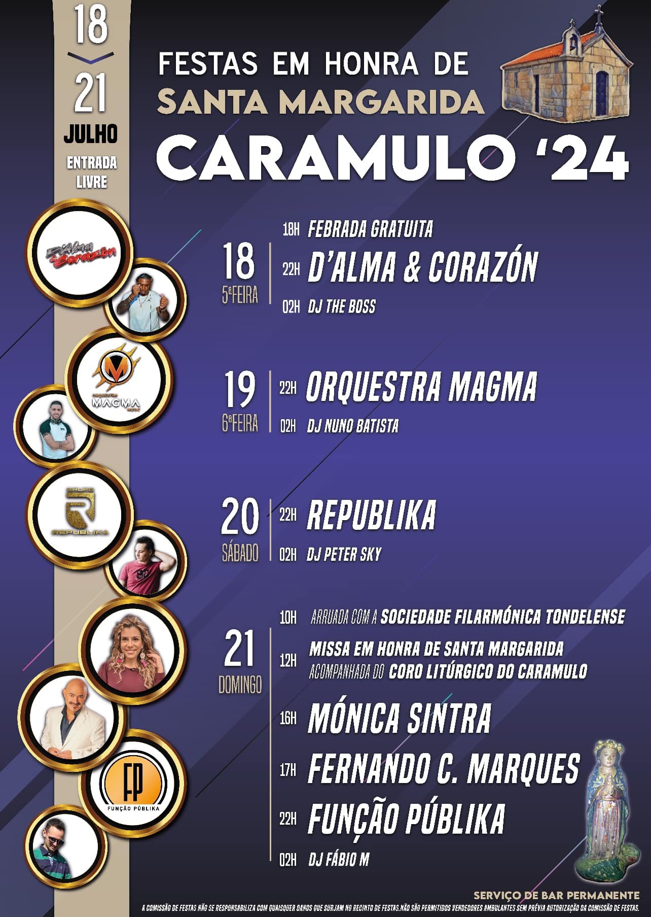 Cartaz Festas em Honra de Santa Margarida 2024 - Caramulo