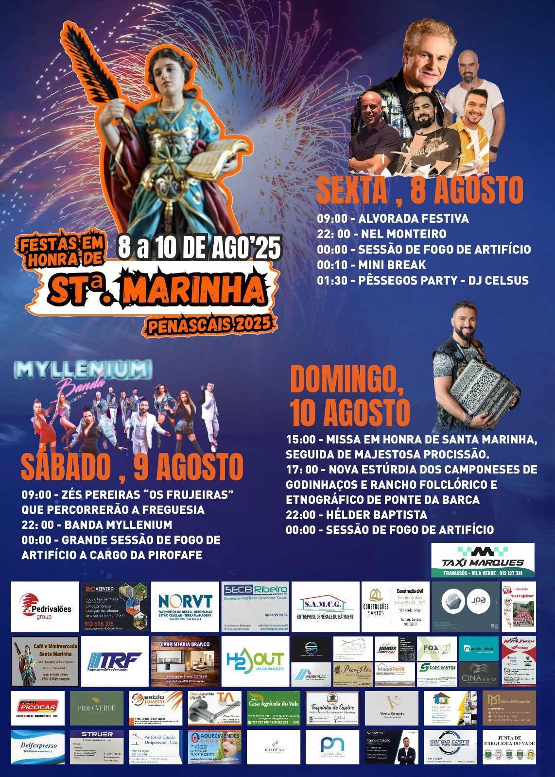 Cartaz Festas em Honra de Santa Marinha 2025 - Penascais