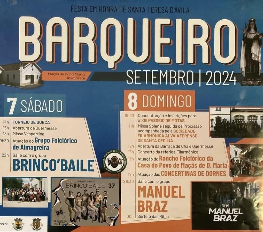 Cartaz Festas em Honra de Santa Teresa de Ávila 2024 - Barqueiro