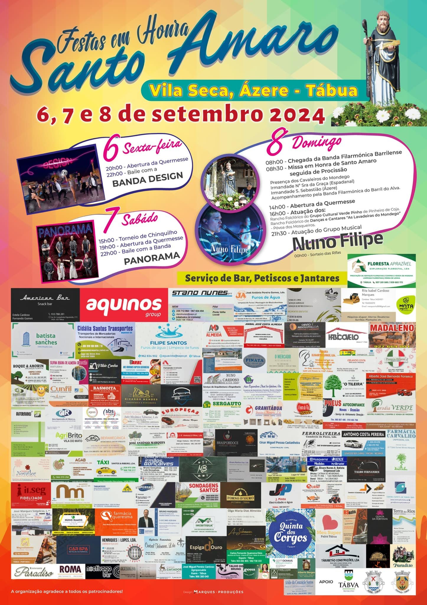 Cartaz Festas em honra de Santo Amaro 2024 - Tábua