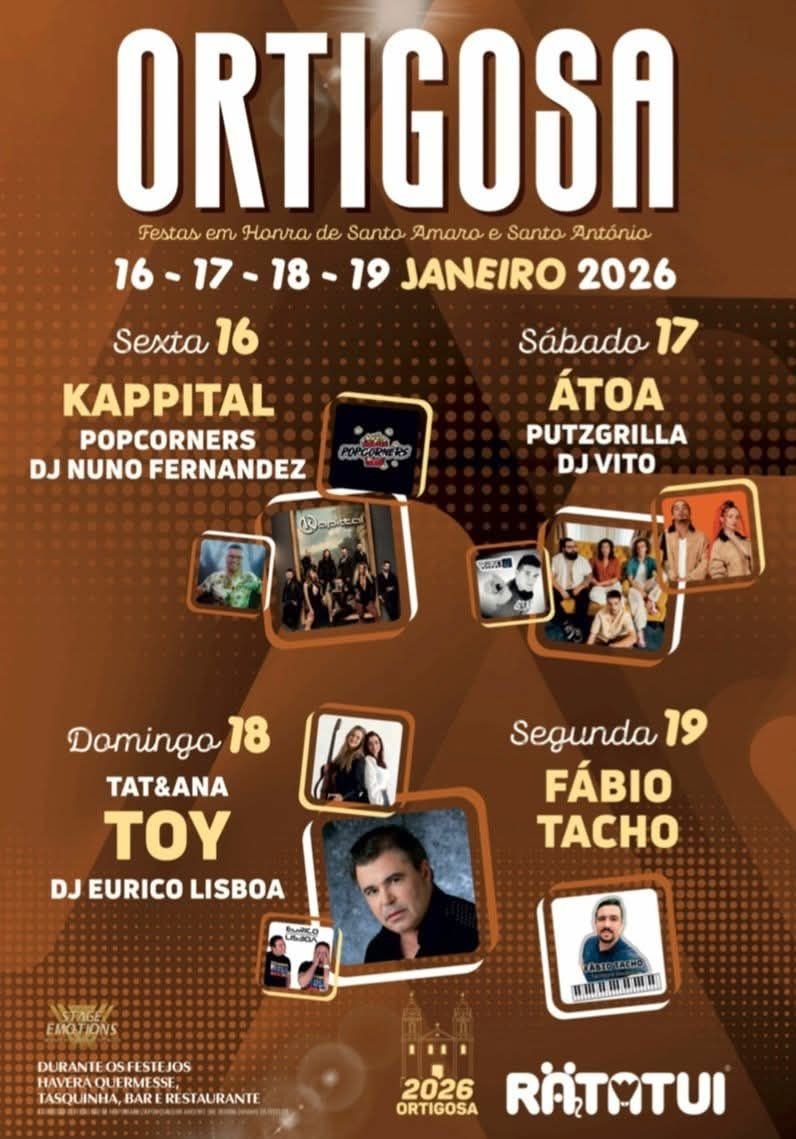 Cartaz Festas em Honra de Santo Amaro 2026 - Ortigosa