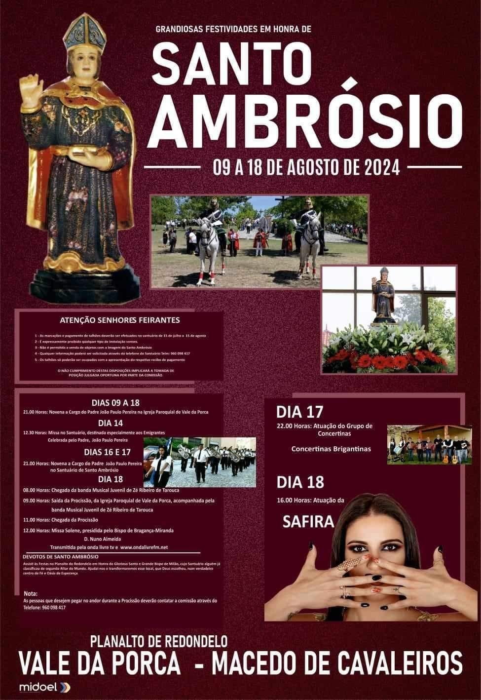 Cartaz Festas em Honra de Santo Ambrósio 2024 - Vale da Porca