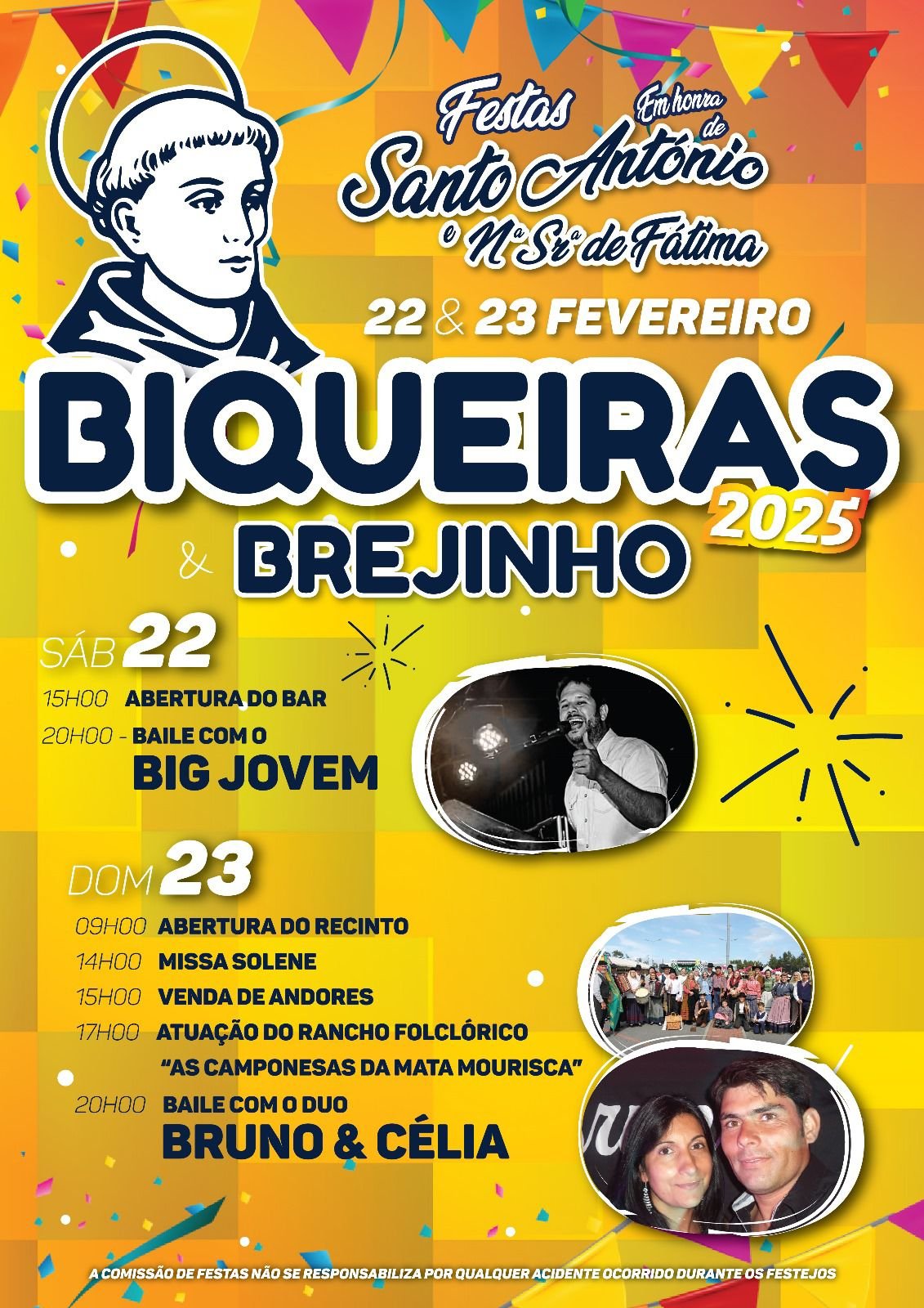Cartaz Festas em honra de Santo António 2025 - Biqueiras