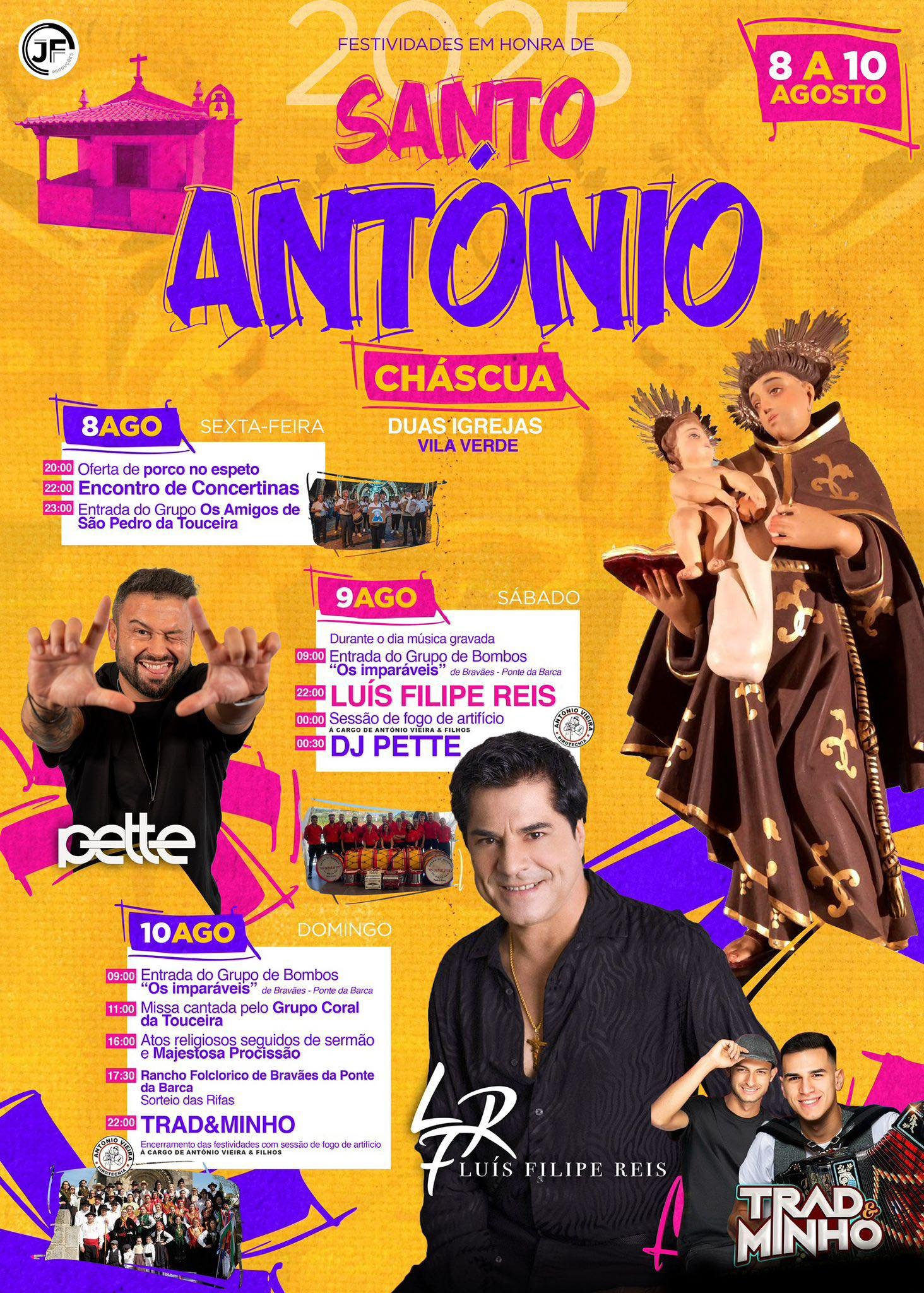 Cartaz Festas em Honra de Santo António 2025 - Cháscua