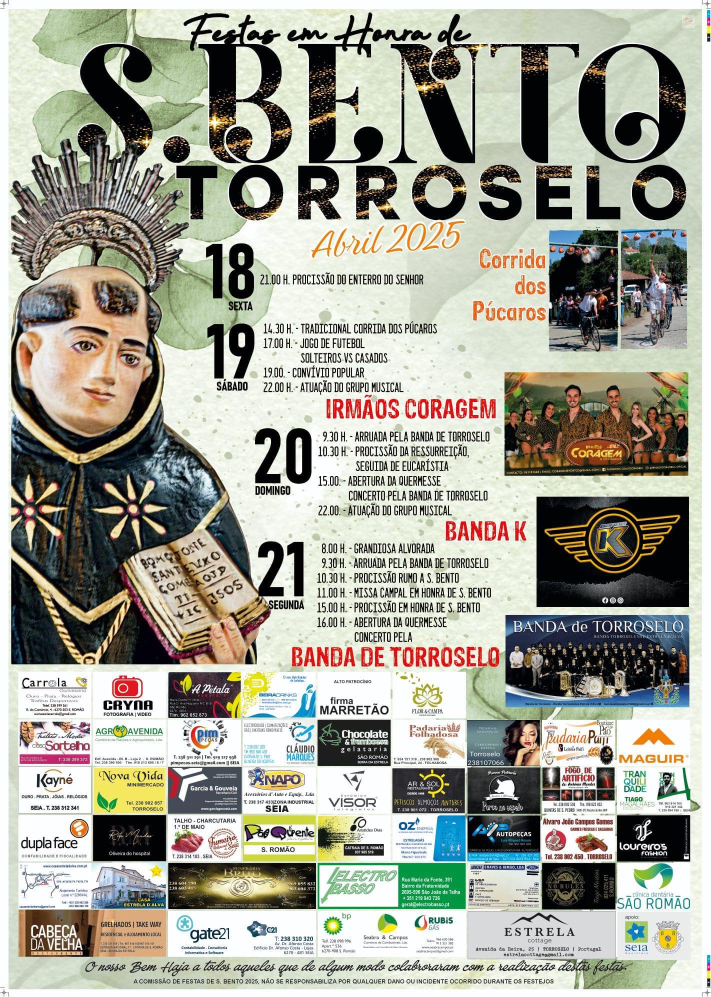 Cartaz Festas em Honra de São Bento 2025 - Torroselo