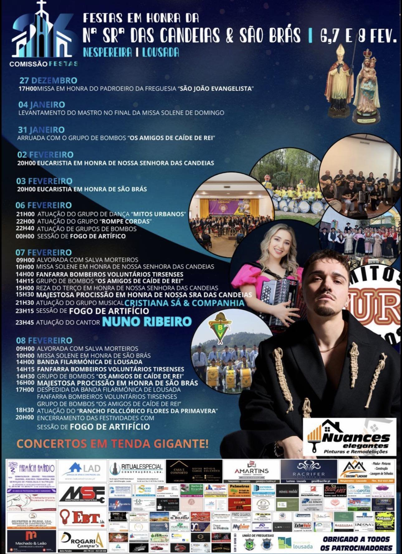 Cartaz Festas em Honra de São Brás 2026 - Lousada