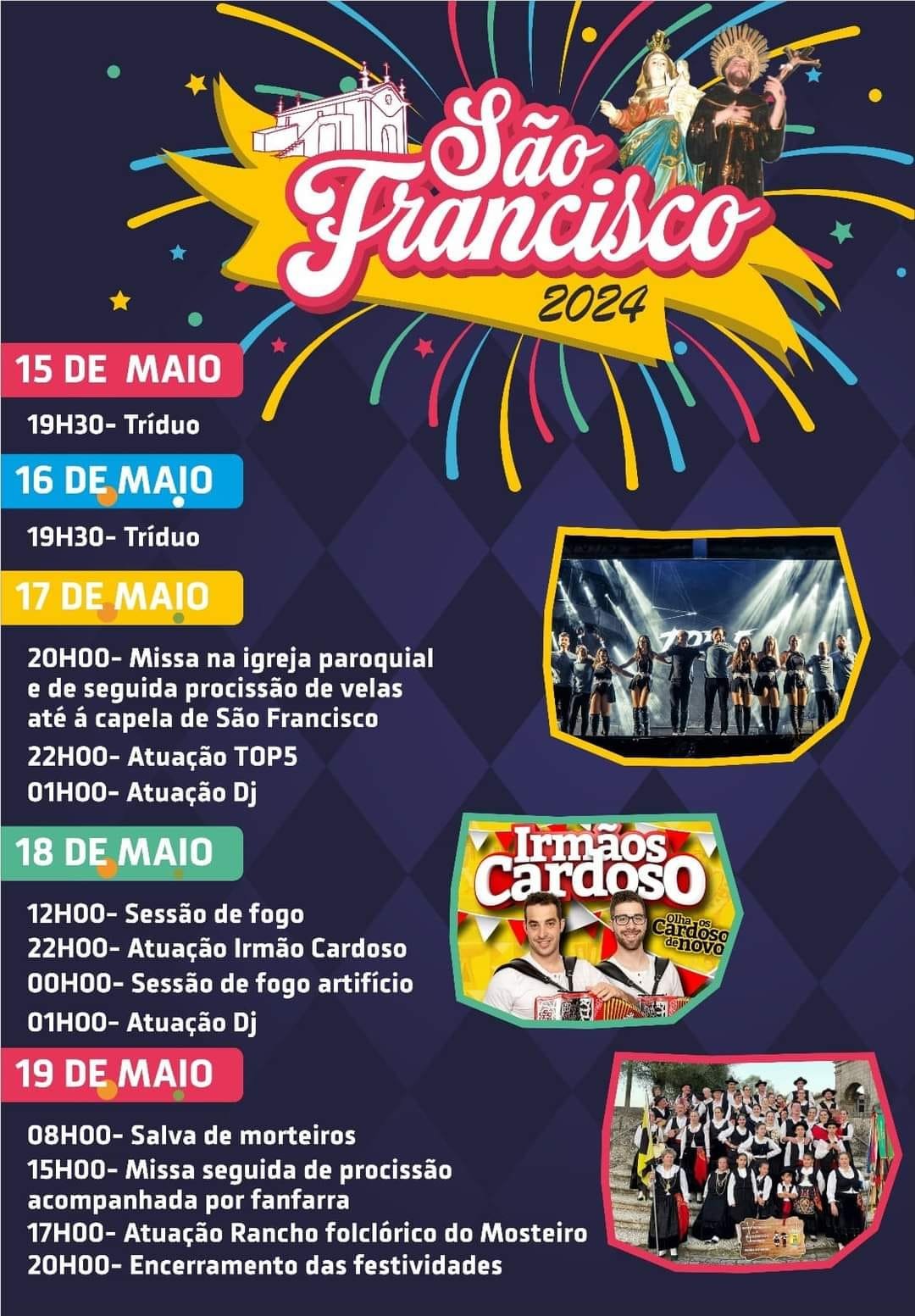 Cartaz Festas em Honra de São Francisco 2024 - Eira Vedra