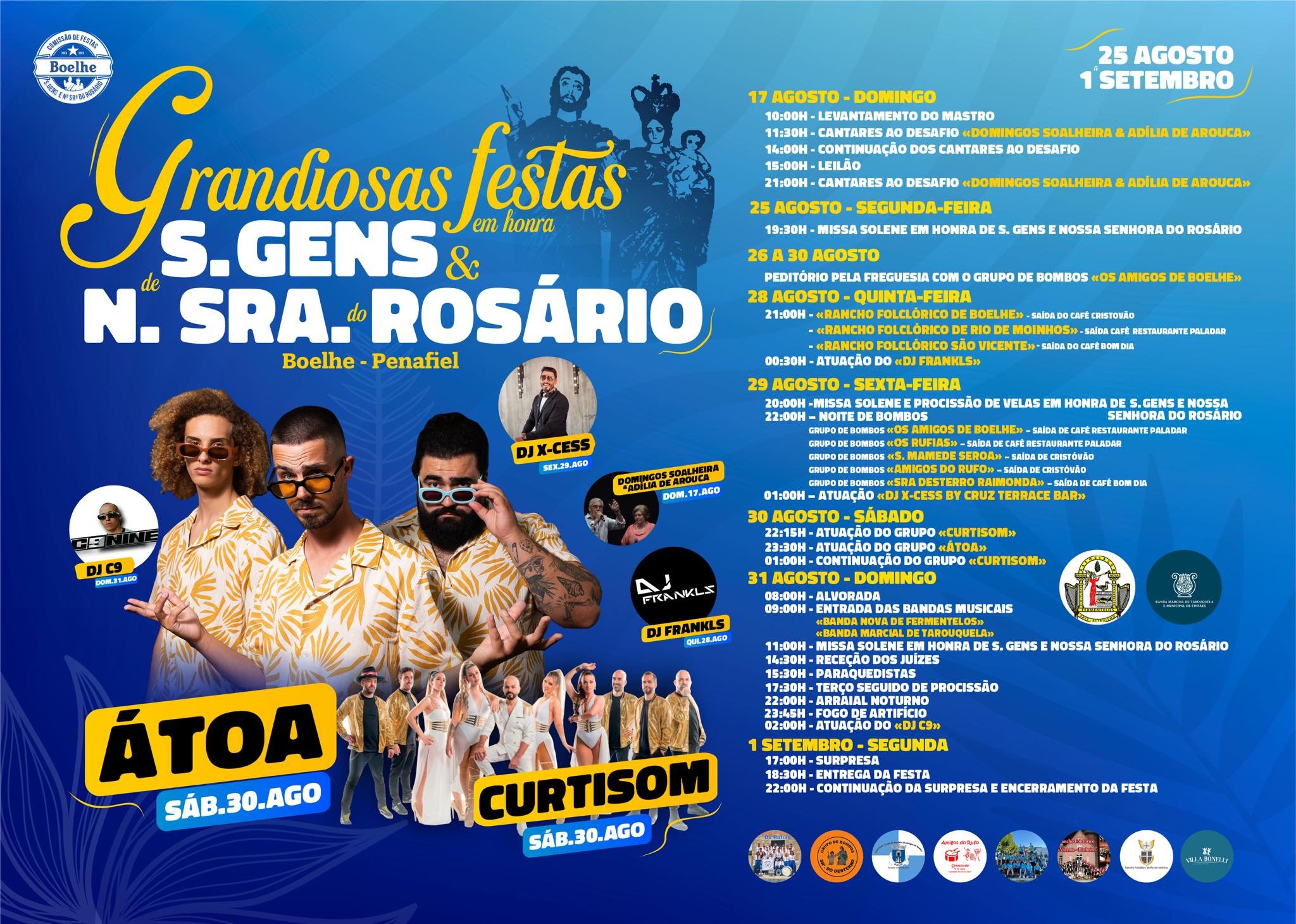 Cartaz Festas em Honra de São Gens 2025 - Boelhe