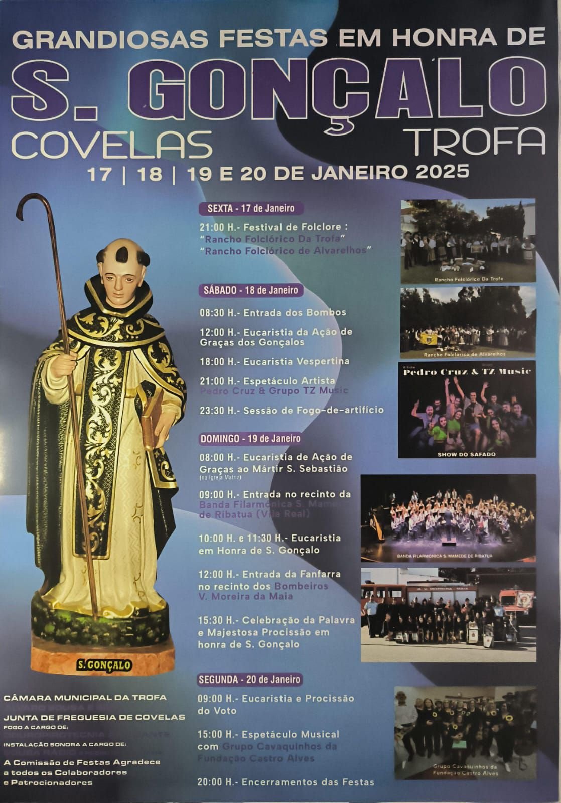 Cartaz Festas em Honra de São Gonçalo 2025 - Trofa