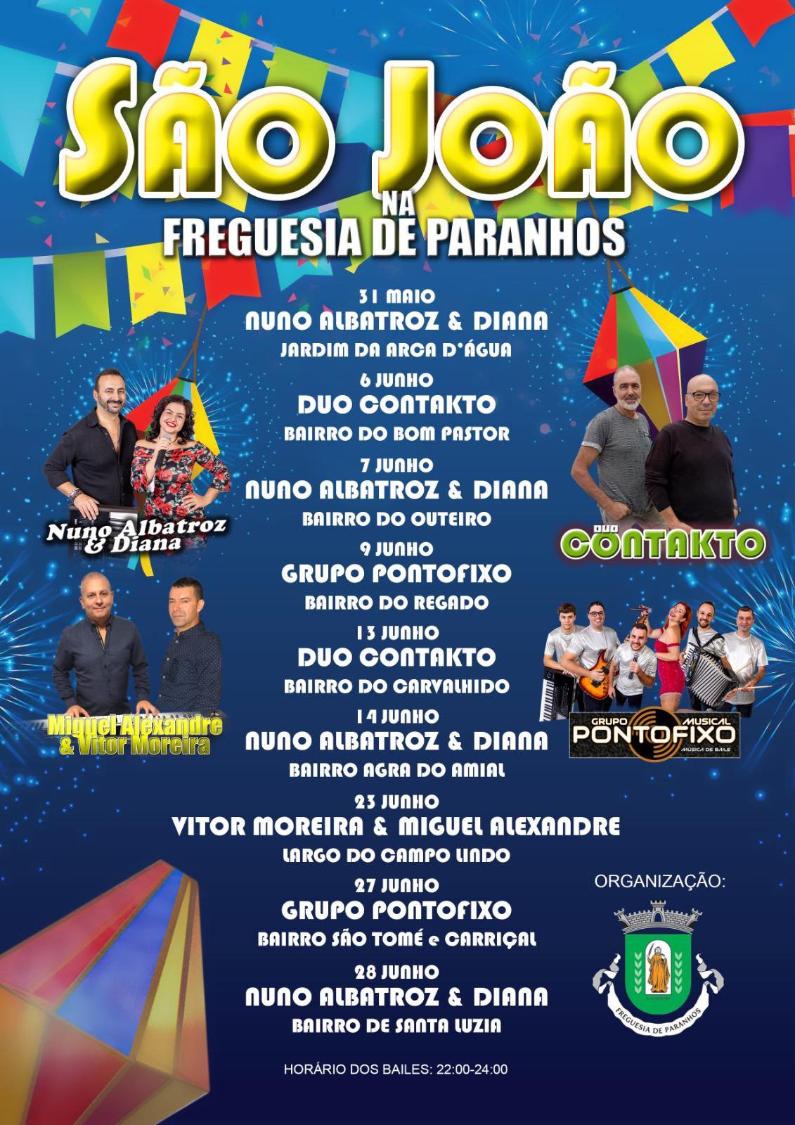 Cartaz Festas em Honra de São João 2025 - Paranhos