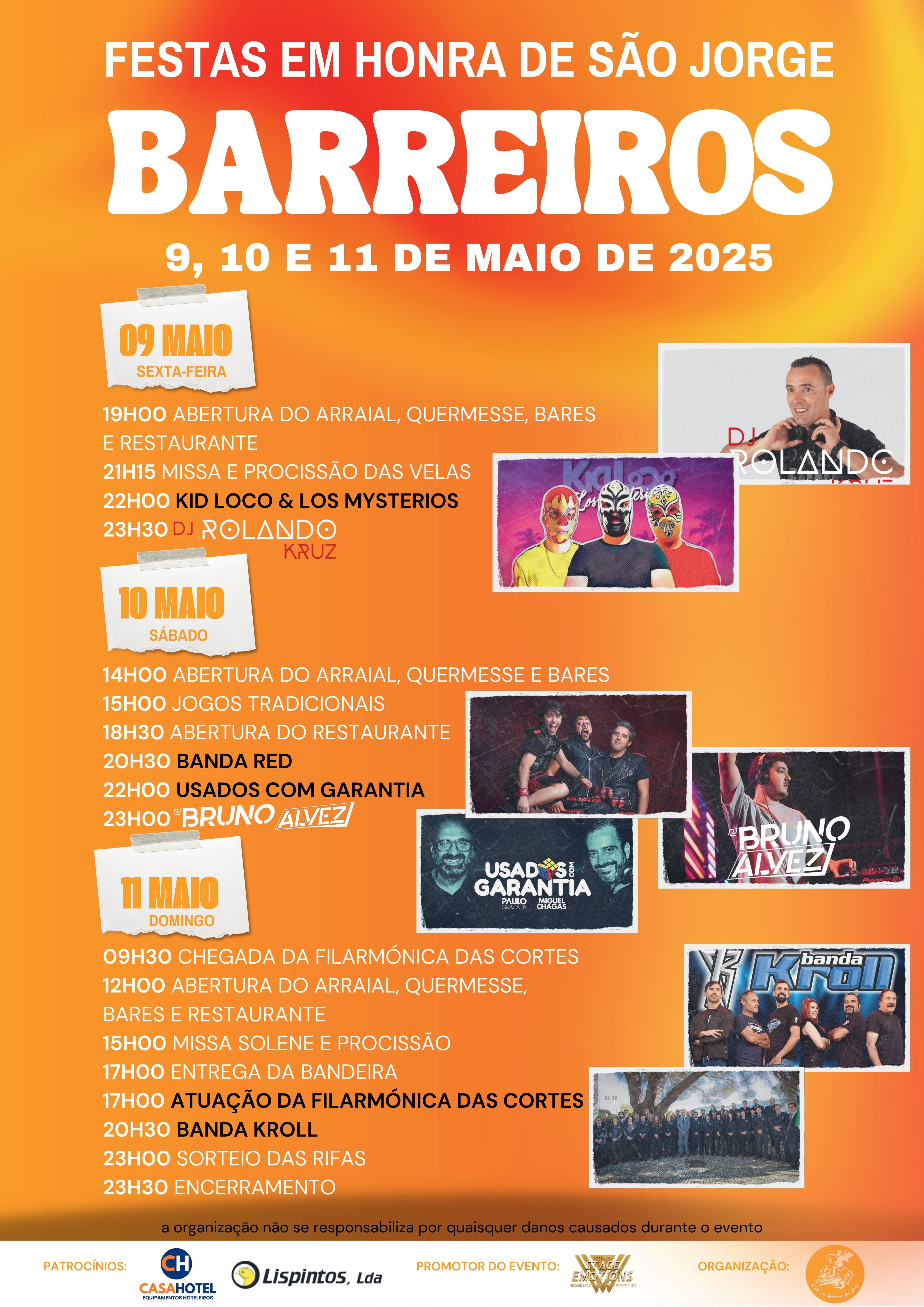 Cartaz Festas em Honra de São Jorge 2025 - Barreiros