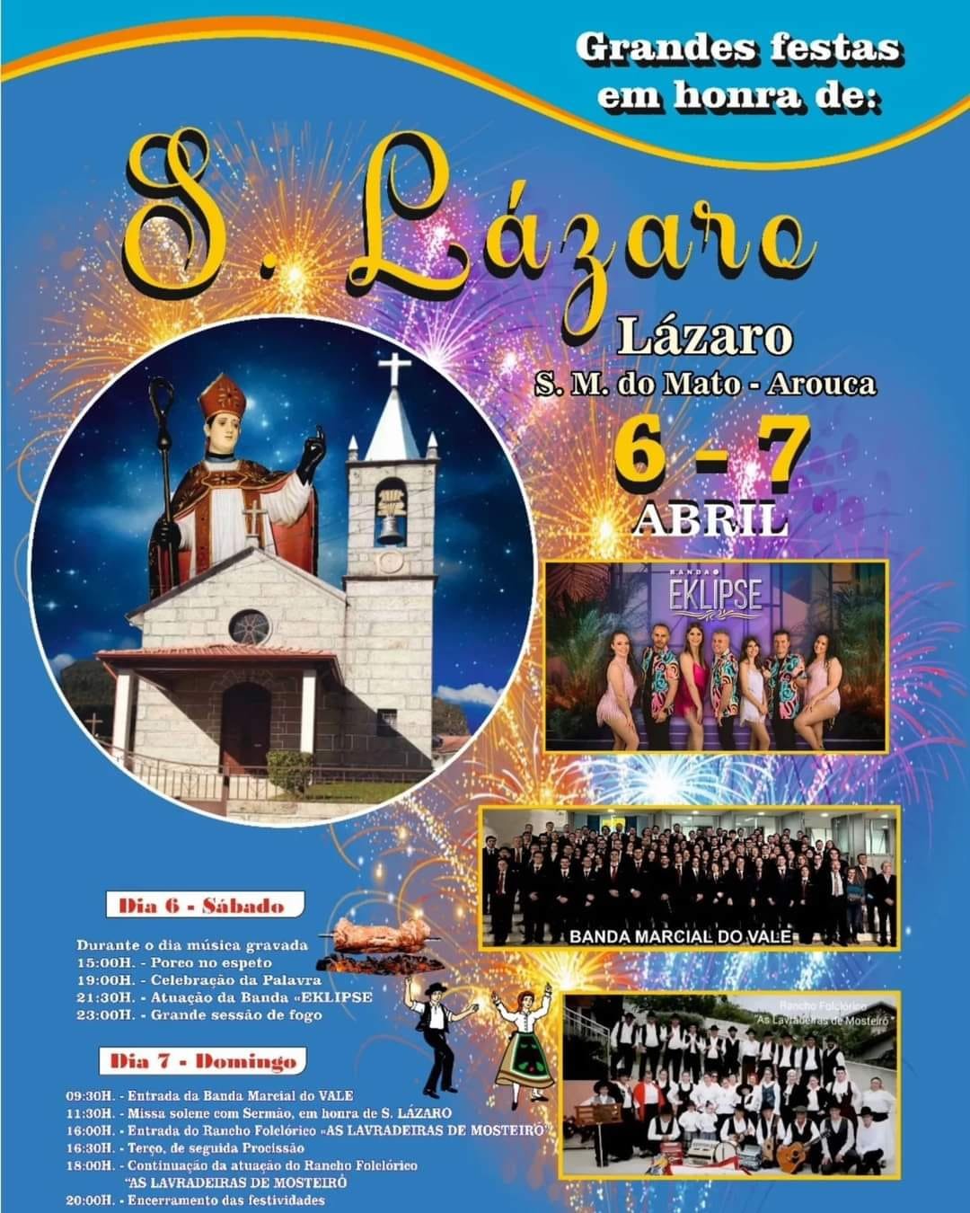 Cartaz Festas em honra de São Lázaro 2024 - Arouca