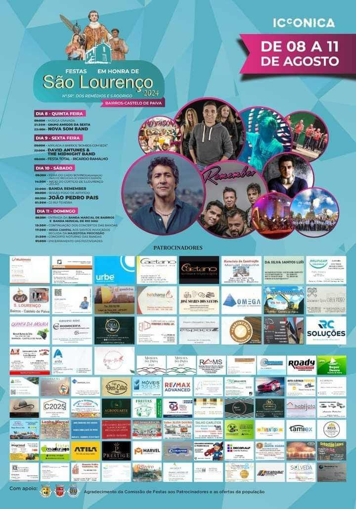 Cartaz Festas em Honra de São Lourenço 2024 - Bairros