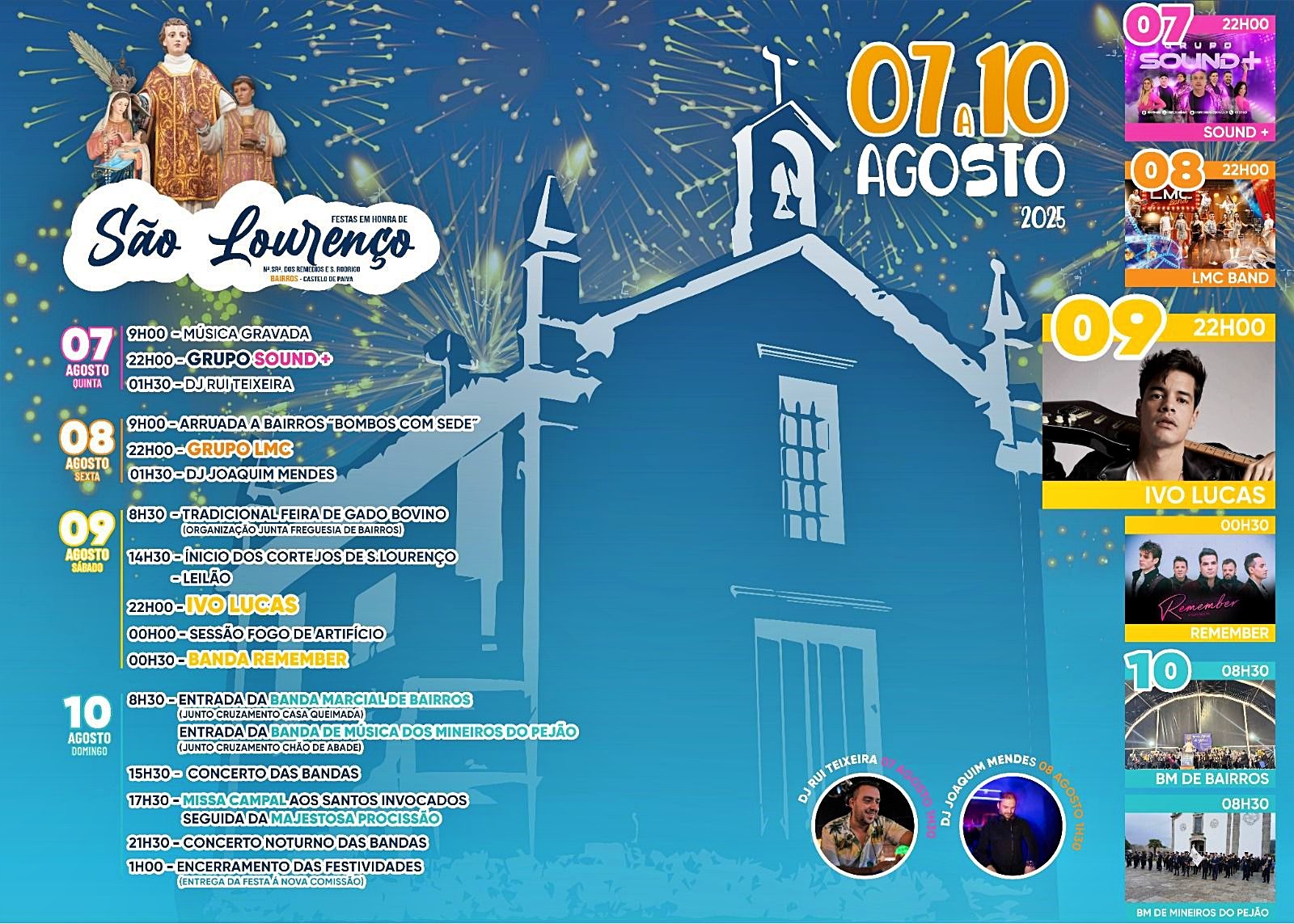Cartaz Festas em honra de São Lourenço 2025 - Bairros