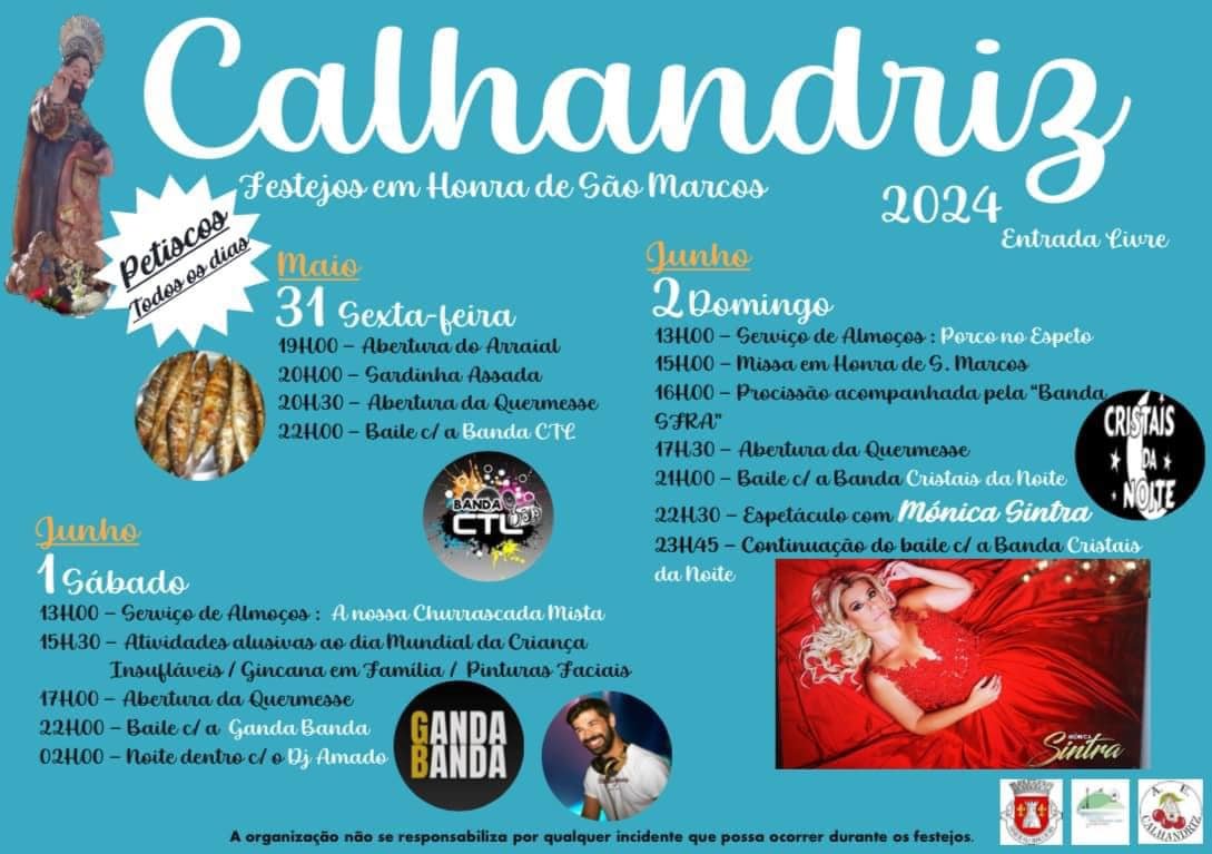 Cartaz Festas em Honra de São Marcos 2024 - Calhandriz
