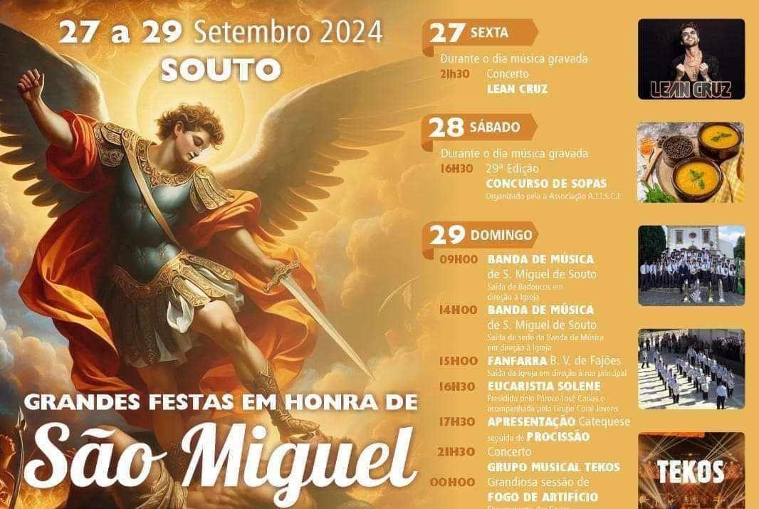 Cartaz Festas em Honra de São Miguel 2024 - Santa Maria da Feira
