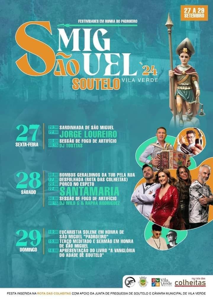 Cartaz Festas em Honra de São Miguel 2024 - Soutelo