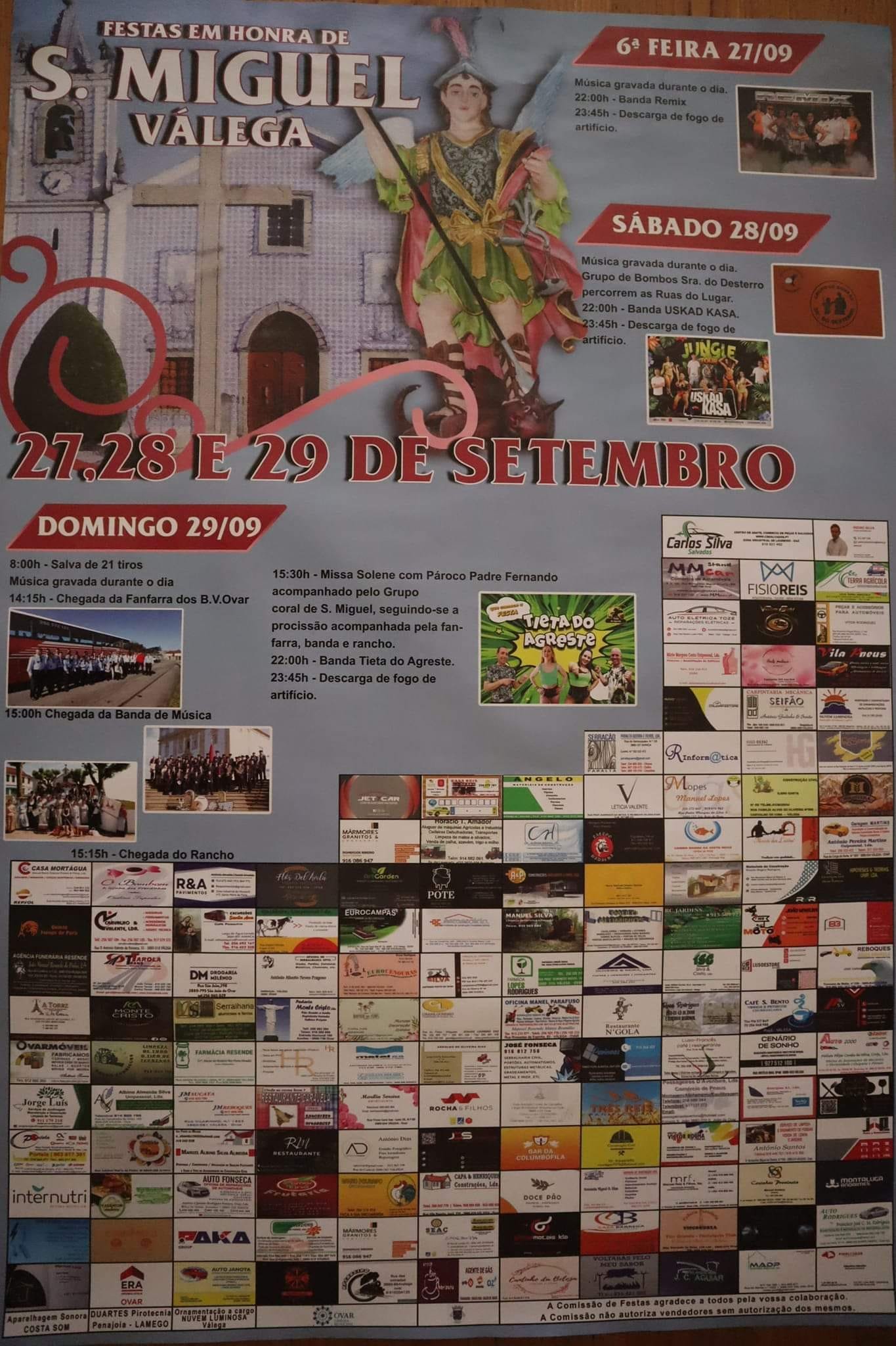 Cartaz Festas em Honra de São Miguel 2024 - Válega