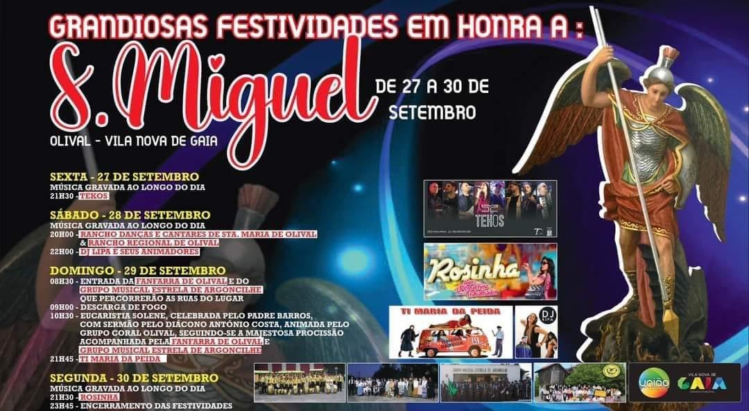 Cartaz Festas em Honra de São Miguel 2024 - Vila Nova de Gaia