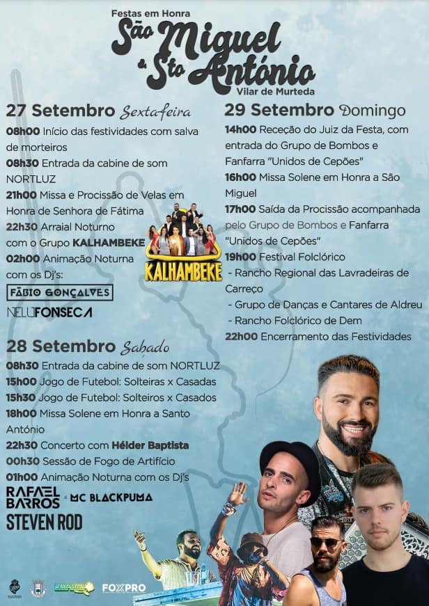 Cartaz Festas em Honra de São Miguel 2024 - Vilar de Murteda