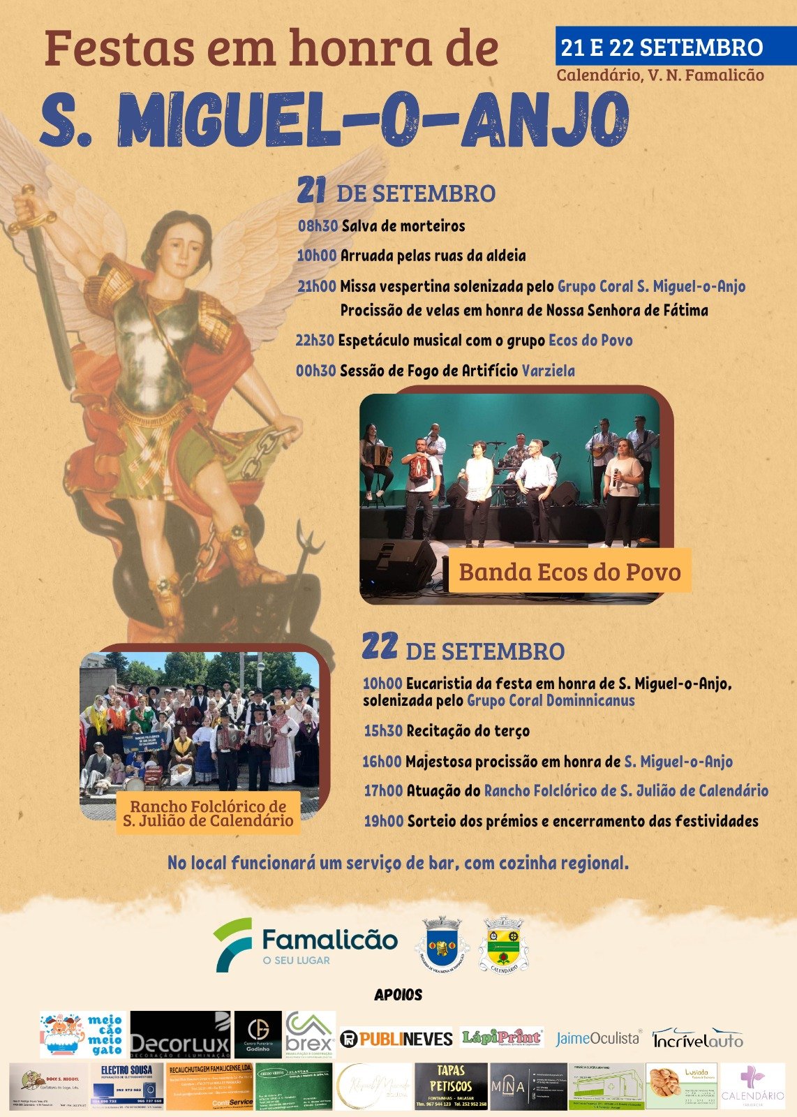Cartaz Festas em Honra de São Miguel-o-Anjo 2024 - Vila Nova de Famalicão